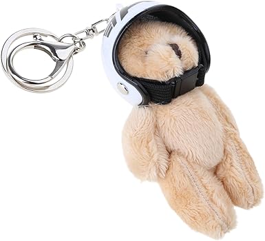 Amazon.co.jp: [ZOZOYY] クマ キーホルダー ヘルメット付き